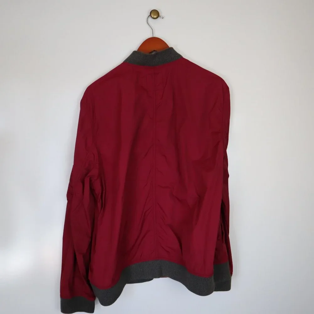 Throwback GAP Utility Puffer Zip Up Jacket Maroon Red